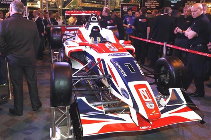 New low-cost BRDC Formula 4 car was launched on the Motor Sport Vision stand

