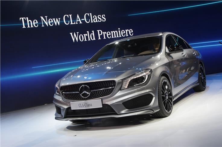 The eagerly-awaited new Mercedes-Benz CLA compact saloon made its debut at the Detroit Motor Show.