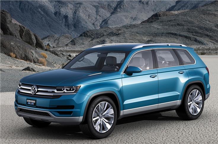 VW unveiled the new CrossBlue SUV. It will be positioned below the Touareg in the US Market.