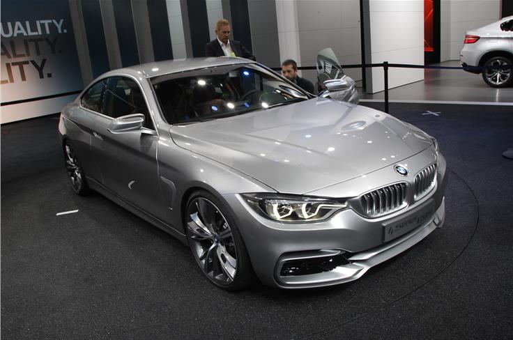 BMW's new 4-series coupe concept took the centerstage at its stall at the Detroit show. 