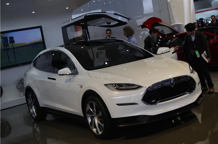 Tesla's new model-X crossover concept. 