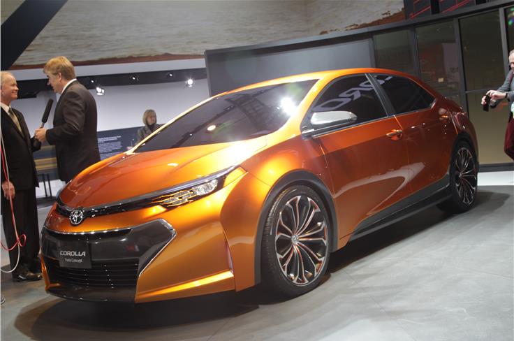 Toyota showcased the Corolla Furia concept. It hints at the next Corolla's design style. 