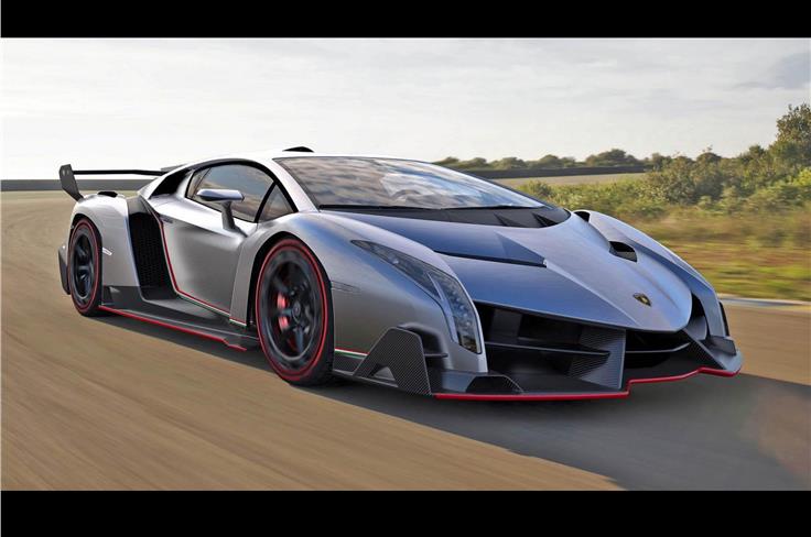 This is the new Lamborghini hypercar named Veneno, said to mean "poison" in Spanish and is being shown to the public for the first time at the Geneva show. 