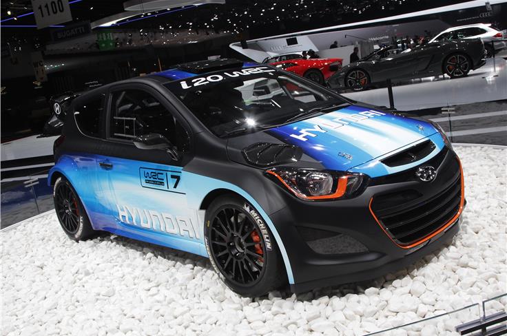 Hyundai previewed its i20 WRC contender; it will race next year
