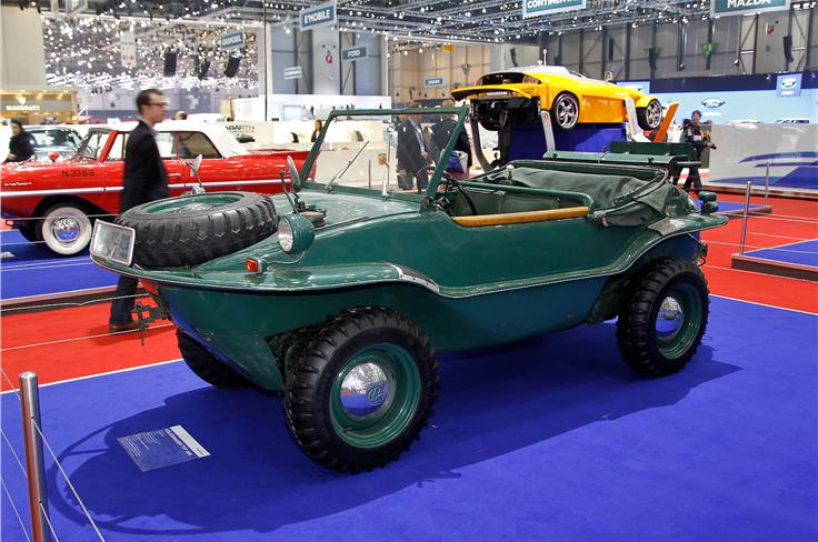 In the outer halls is this early VW, the amphibious Schwimmwagen Type 166