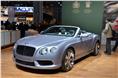 The V8 Bentley Continental GTC produces 500bhp

