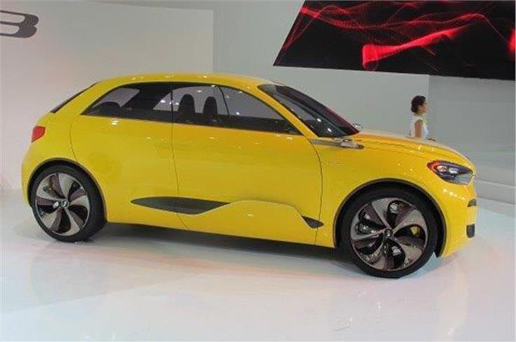Kia Cub shares some visual themes with the Kia Provo, which was at the Geneva motor show