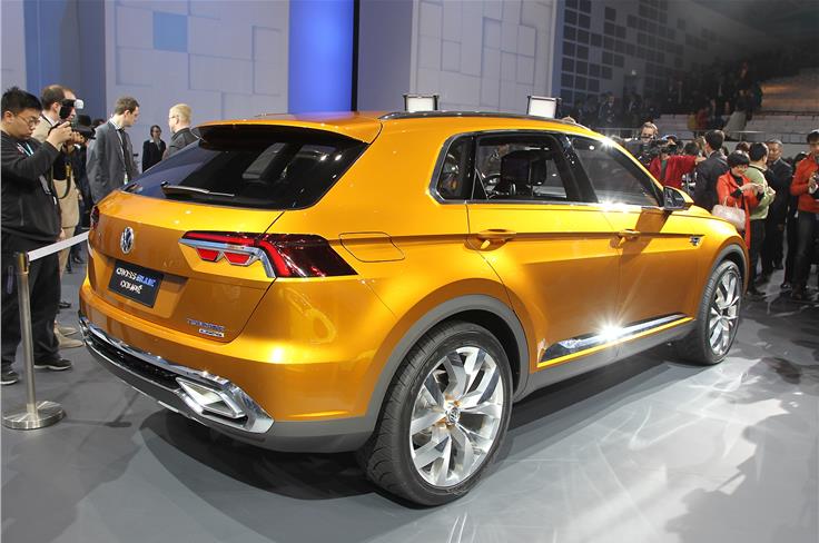 The Volkswagen CrossBlue coupe is the second variant of the big MQB-based SUV.