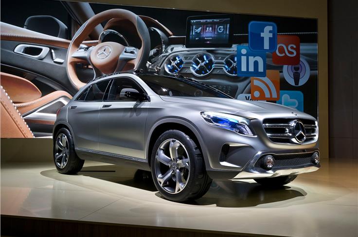 The Mercedes-Benz GLA concept was unveiled at the eve of the Shanghai Motor show.