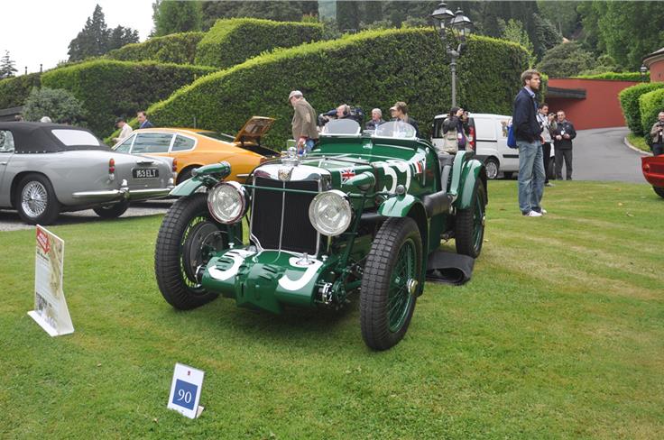 This MG driven by an Australian gent took part in the Mille Miglia the week before. . . 