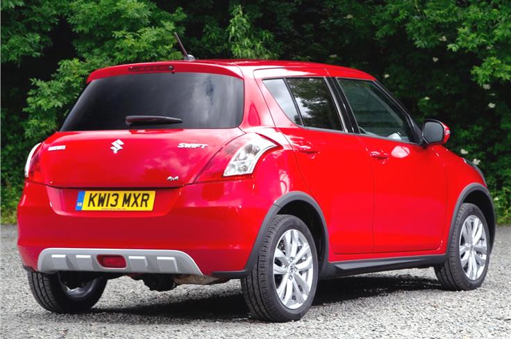 The Swift 4x4 is 65kg heavier than an equivalent 2WD petrol model. 