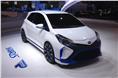 Toyota took the wraps off the Yaris Hybrid-R.