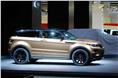 The updated, 2014 Range Rover Evoque with a nine-speed ZF gearbox made its debut.