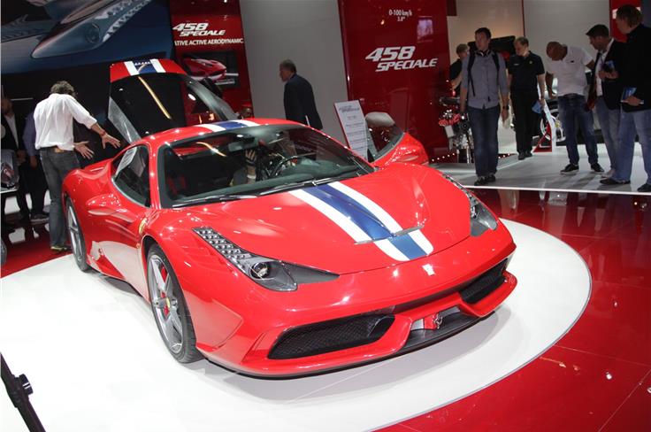 Ferrari unveiled a more extreme, performance version of the 458, called the 458 Speciale.
