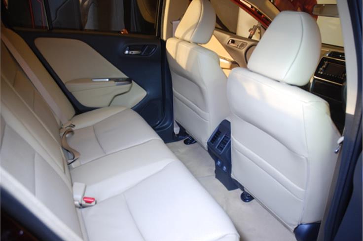 New Honda City rear seat space