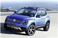 The VW Taigun concept SUV will be showcased at the Auto Expo. The Taigun concept is based on a stretched version of VW&#8217;s NSF (New Small Family) platform, also used by the Up hatchback. 