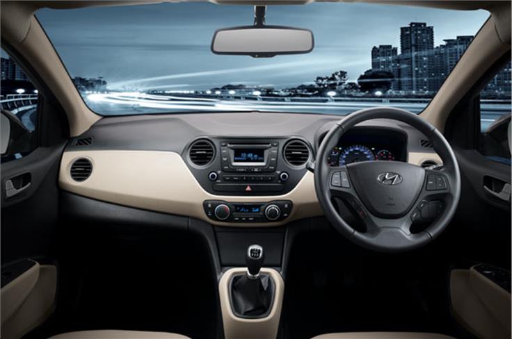 The cabin is a carryover from the Grand i10 which means a smart dashboard and high levels of fit and finish.