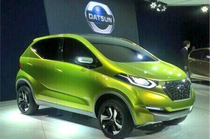 Datsun unveiled a new crossover concept, called the redi-GO, at the 2014 Auto Expo. 