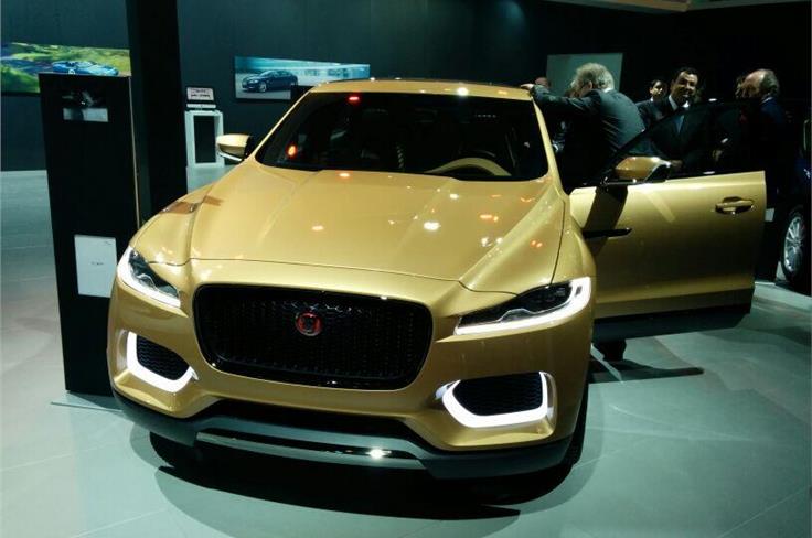 Jaguar's C-X17 Sports Crossover Concept was displayed in India for the first time at the Auto Expo.