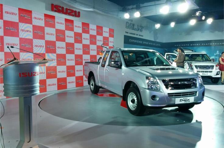 Isuzu Motors made its debut at the 2014 Auto Expo and showcased the D-max Space Cab.