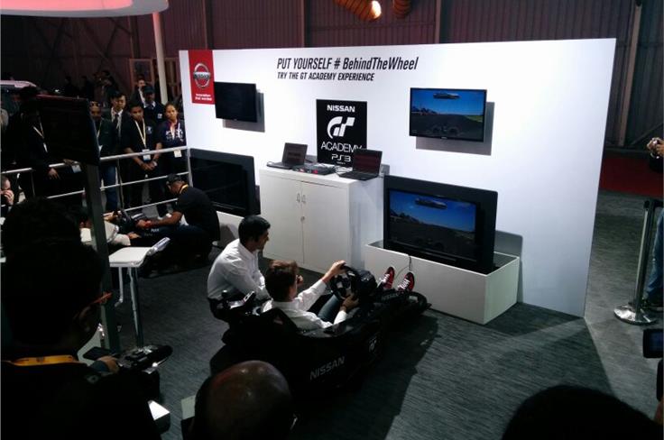 Nissan's GT Academy is being showcased at the Auto Expo
