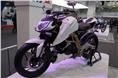 TVS showcased its new TVS Draken street-fighter bike concept at the Auto Expo 2014.