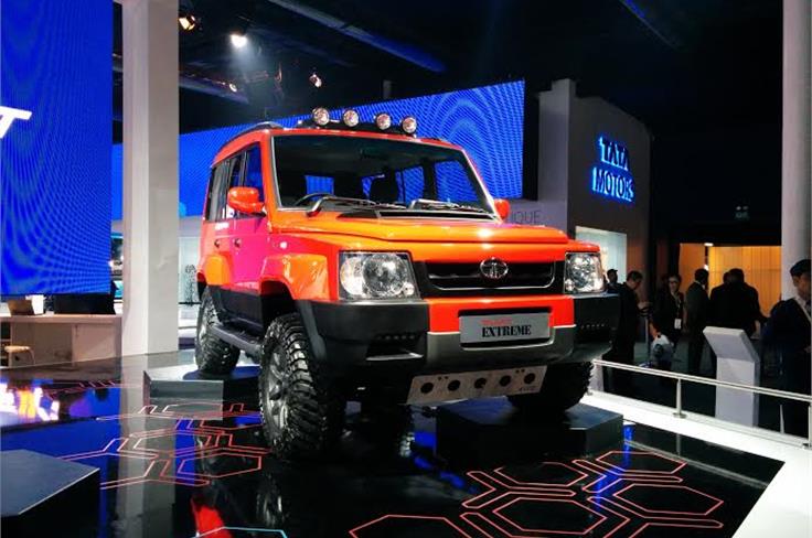 A very unique looking Tata Sumo at the Tata Motors stall
