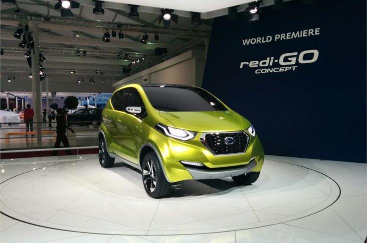Datsun unveiled a new crossover concept, called the redi-GO, at the 2014 Auto Expo.