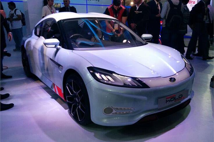 Mahindra Reva has unveiled the Halo electric sportscar concept