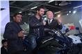 John Abraham was presented with the Yamaha YZF-R1 at the Auto Expo 2014. 