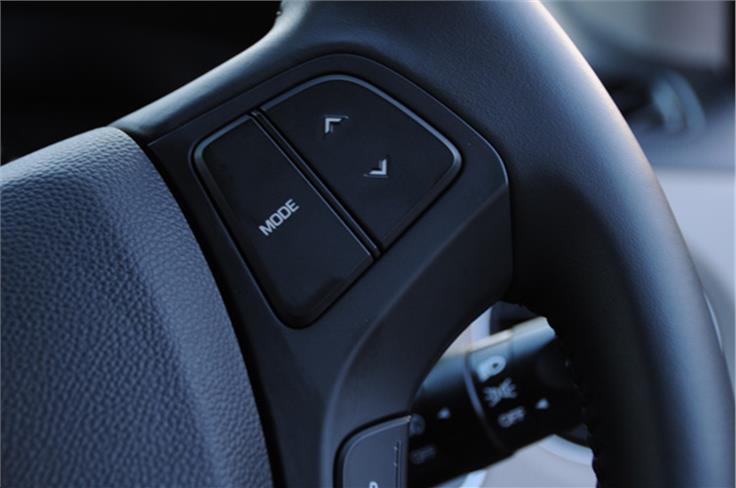 Also on offer are steering-mounted audio controls. 