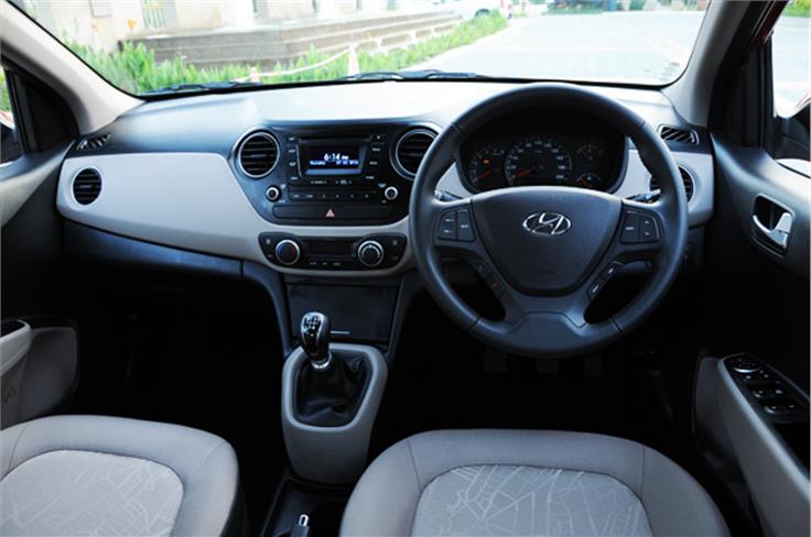 The dashboard is shared with the Grand i10 and that means the quality is good, the design is appealing and it is easy to use. 