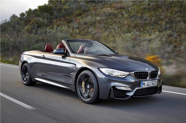 The M4 convertible also gets an altered kidney grille treatment, more heavily contoured bonnet, wider front fenders with integrated air breather elements to smooth airflow through the front wheel houses, new exterior mirror housings