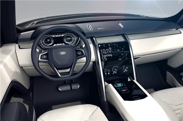 There are no indicator or light stalks. The turn signals and lighting functions are operated by gesture control. 