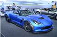 The Chevrolet Corvette Stingray Zo6 convertible is also on display. 