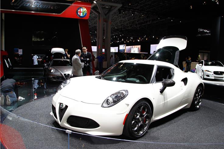 New York has also been shown as the US launch venue for the Alfa Romeo 4C. 
