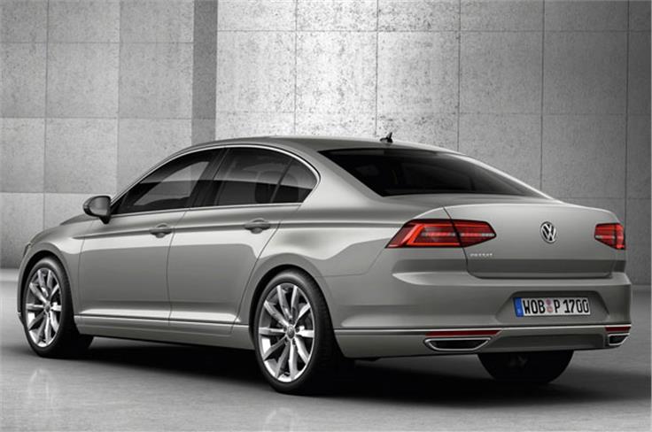 New Passat builds on the edgy look of its predecessor, albeit with flatter profile to give it added visual length,