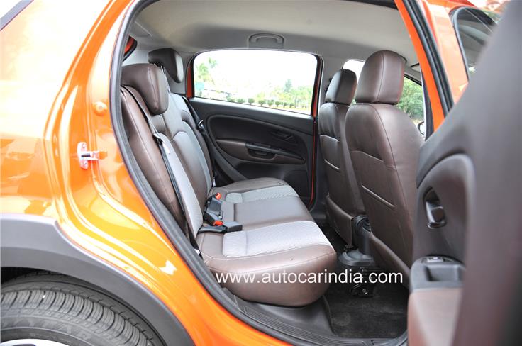 Avventura remains the same size as the Punto Evo, and hence rear space remains unchanged. 