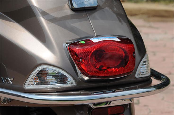 Rear tail light remains the same, now with more chrome.