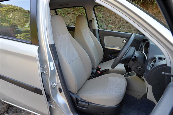 Front seats are fairly comfortable and have enough travel to accommodate fairly tall people.