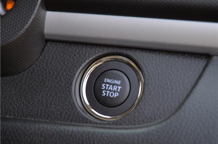 Along with the Keyless go system, the top trims get a push-button start as well. 