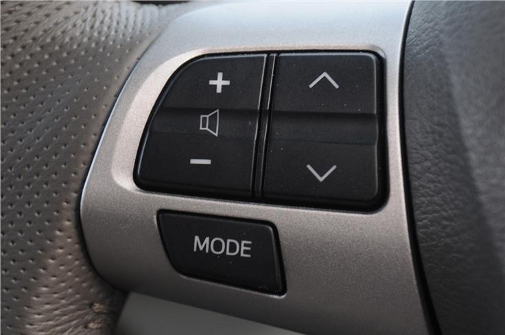 Steering mounted audio controls are available on higher variants. 