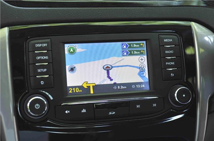 The Bolt features new 8-speaker ConnectNext Touchscreen infotainment system by Harman and gets Bluetooth connectivity, Navigation and Voice recognition. 