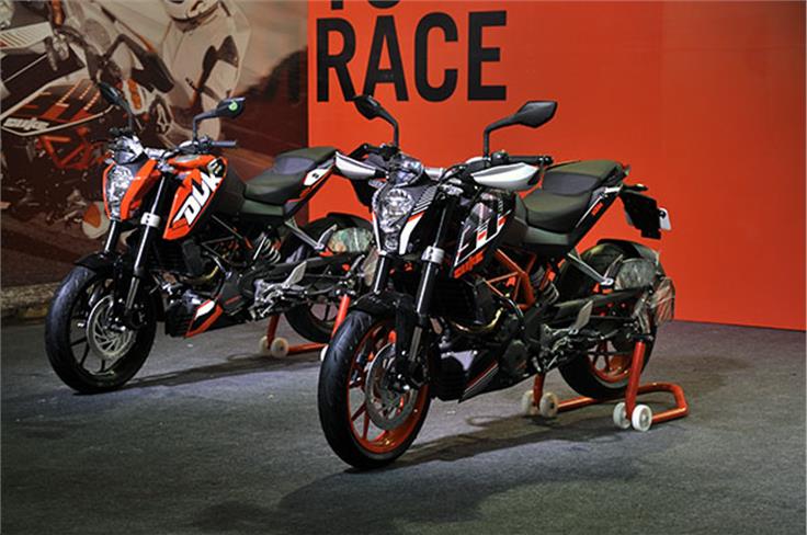 Not much introduction needed here - the Duke 200 and 390. These nakeds from KTM have already taken our markets by storm.