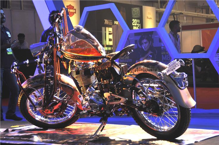You'll never face an issue of not knowing when this custom Royal Enfield will run out of fuel.