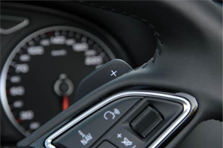 Unlike the sedan, you can have paddle shifters as an optional extra in the A3 Cabriolet.