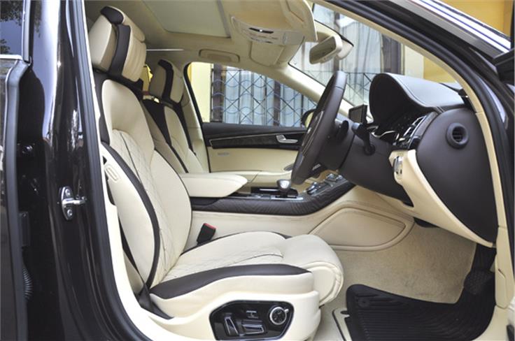 Front seats offer a plethora of adjustments and should keep most frames very comfortable. Our car was fitted with an optional massaging seat for the driver.