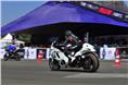 Spectators were thrilled to watch superbikes like the Suzuki Hayabusa and the Yamaha R1 compete against each other to post the fastest quartermile times.