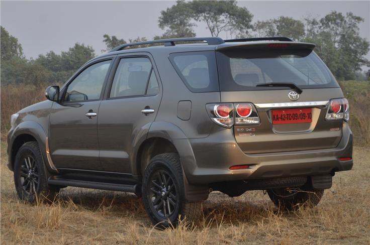 Two new paint shades on offer on the Fortuner 3.0 4WD AT variant - Bronze Mica Metallic (pictured) and Silver Metallic.