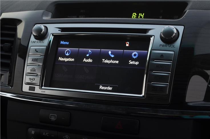 A touchscreen DVD display with navigation system equipped with voice-commands is standard on this variant. 